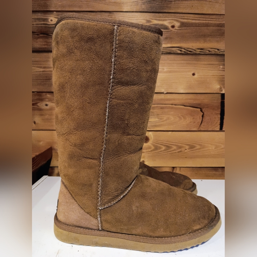 Ugg Brown Leather Boots Women's 7